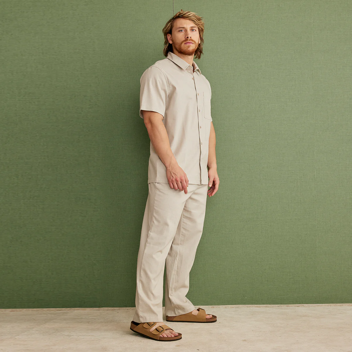 PANTALÓN CASUAL CORTE RECTO GRIS 93778 - Image 3