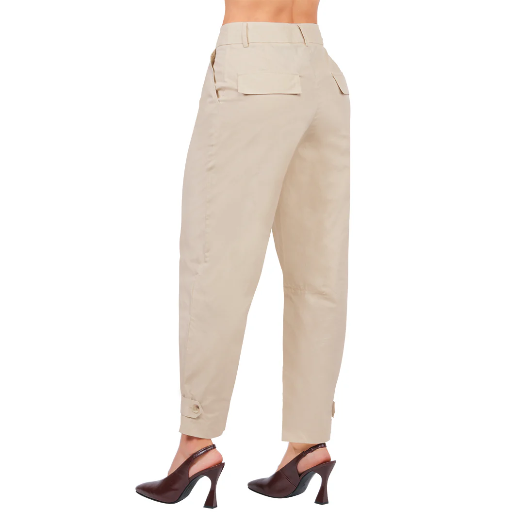 PANTALÓN JOGGER CON AJUSTE EN TOBILLO BEIGE 95155