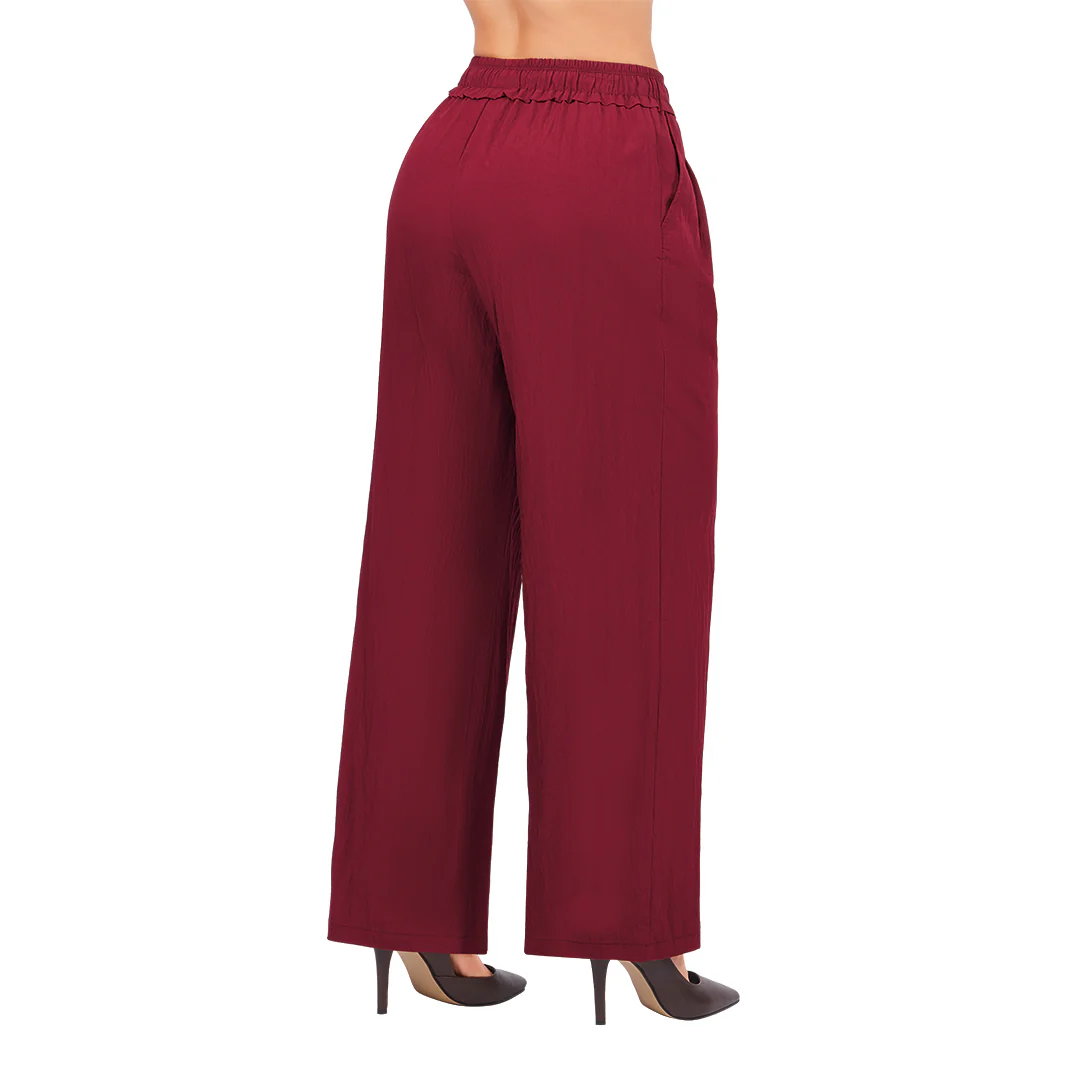PANTALÓN PALAZZO CON PRETINA ELÁSTICA TINTO 92176 - Image 2