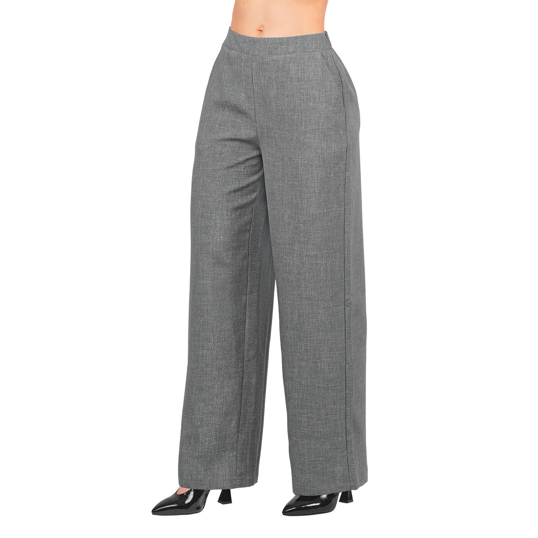 PANTALÓN RECTO DE VESTIR GRIS 91194