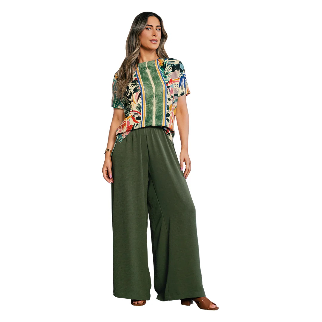 PANTALÓN VERDE AMPLIO 05647