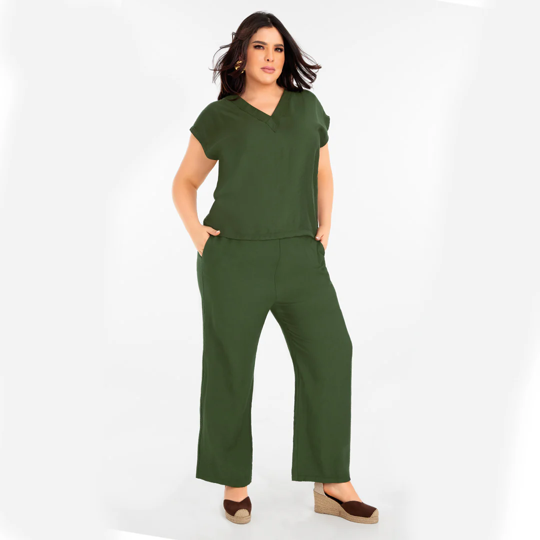 PANTALÓN VERDE RECTO 92005