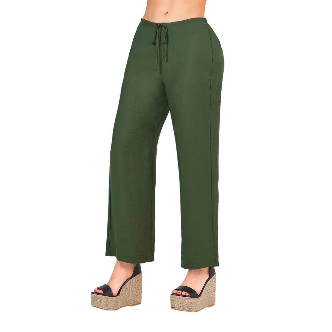 PANTALÓN VERDE RECTO MUJER 92005