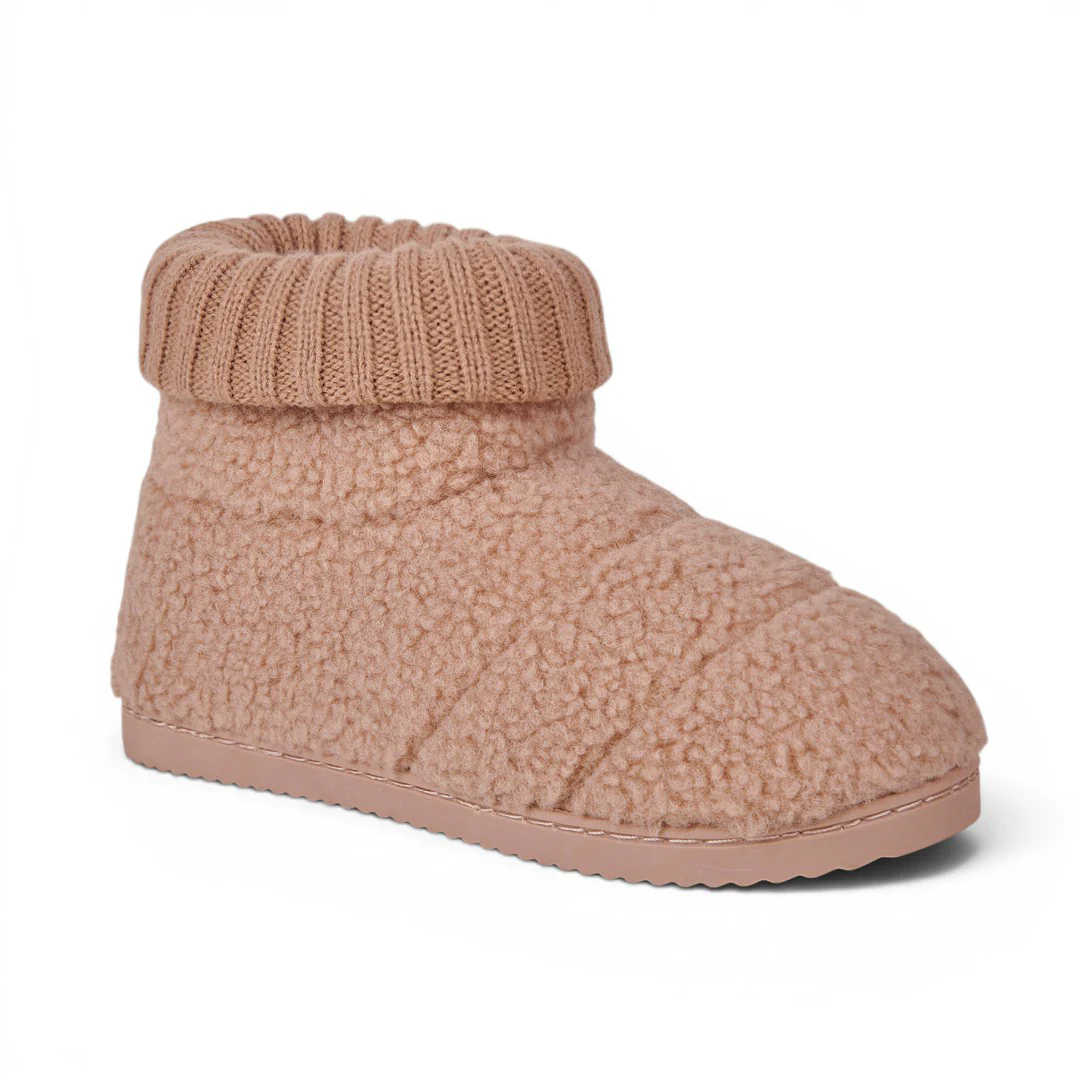 PANTUFLA ABOTINADA AFELPADA CAFÉ 70342