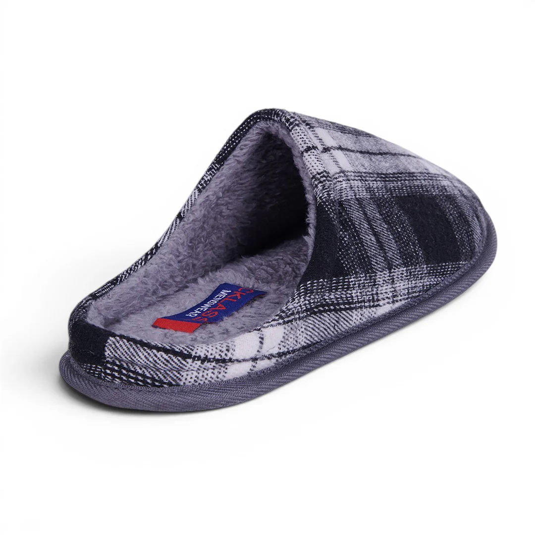 PANTUFLA TEXTIL CUADROS NEGRO 71486 - Image 3