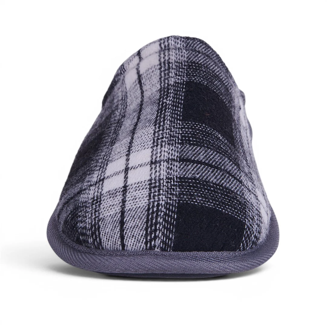 PANTUFLA TEXTIL CUADROS NEGRO 71486 - Image 4