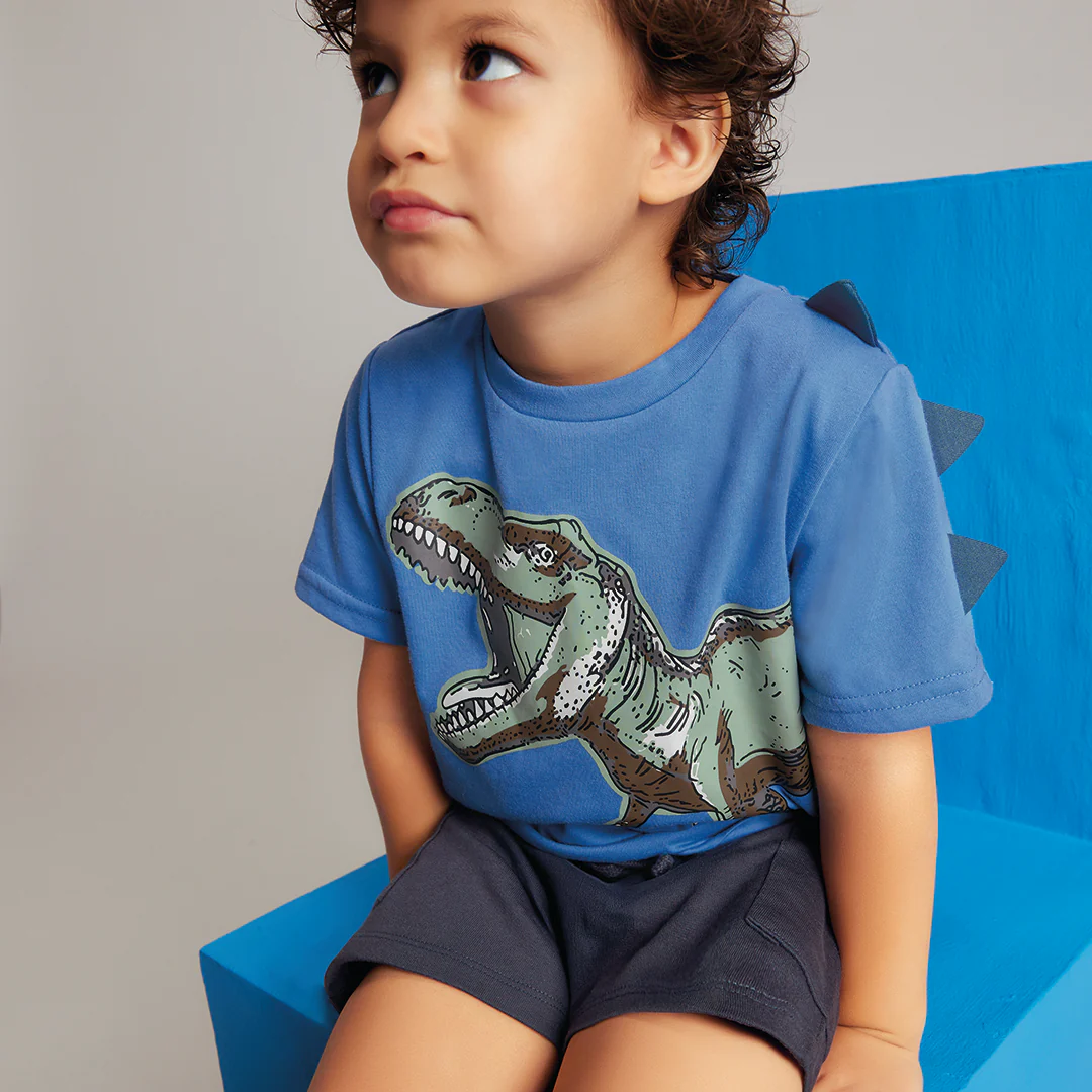 PLAYERA AZUL DE DINOSAURIO 92079 - Image 2