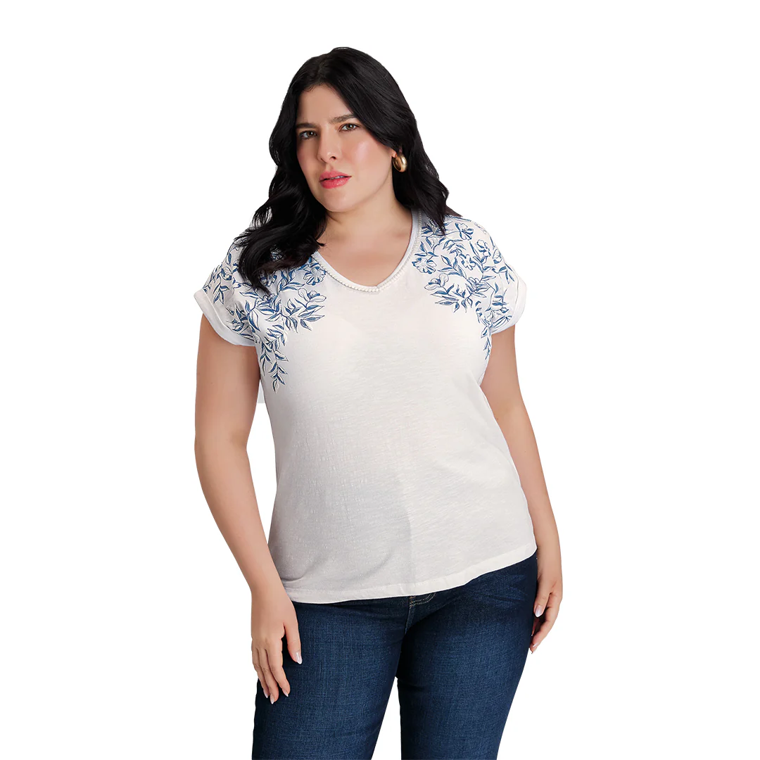 PLAYERA BLANCO ESTAMPADO 98296 - Image 3