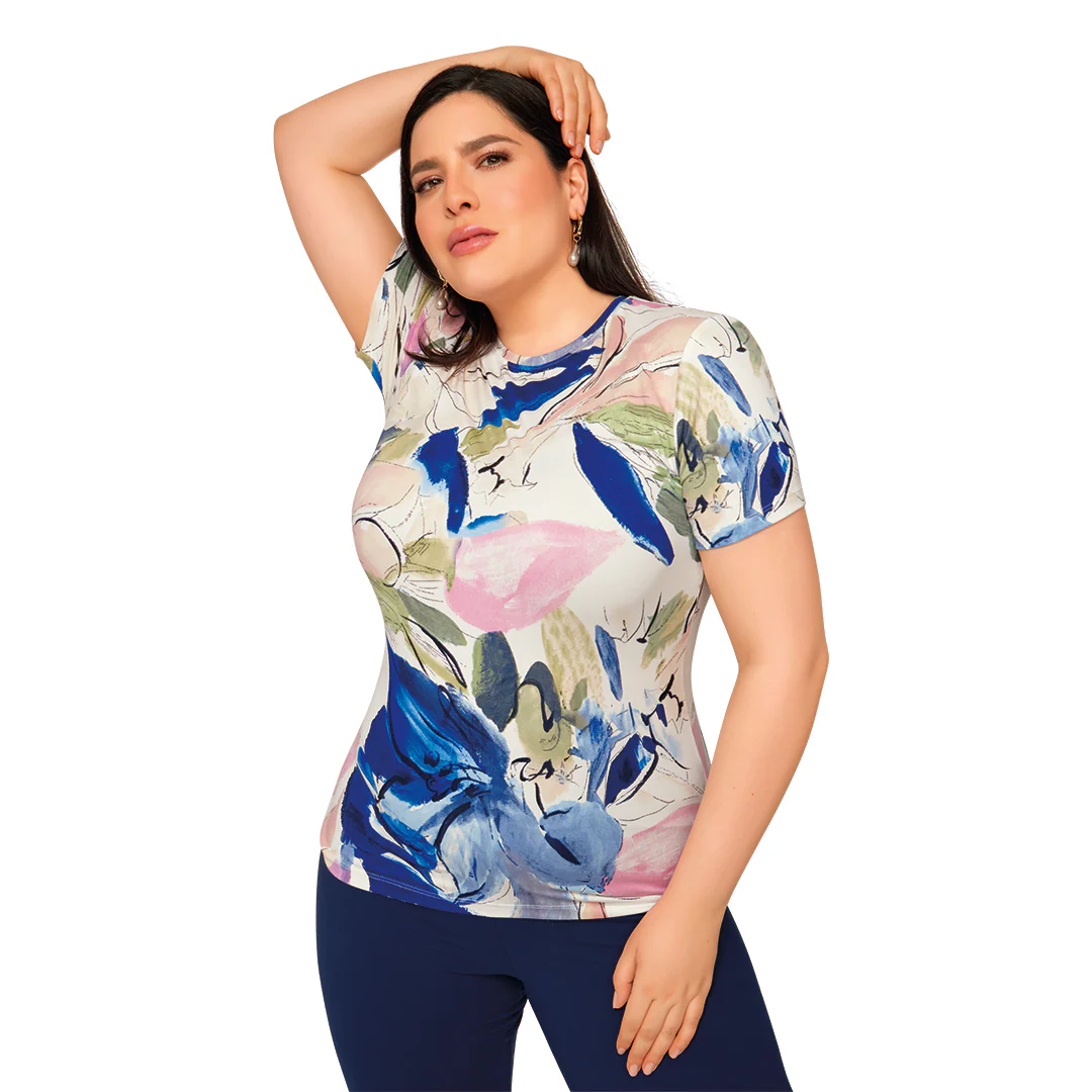 PLAYERA MULTICOLOR FLORES 93042 - Image 2