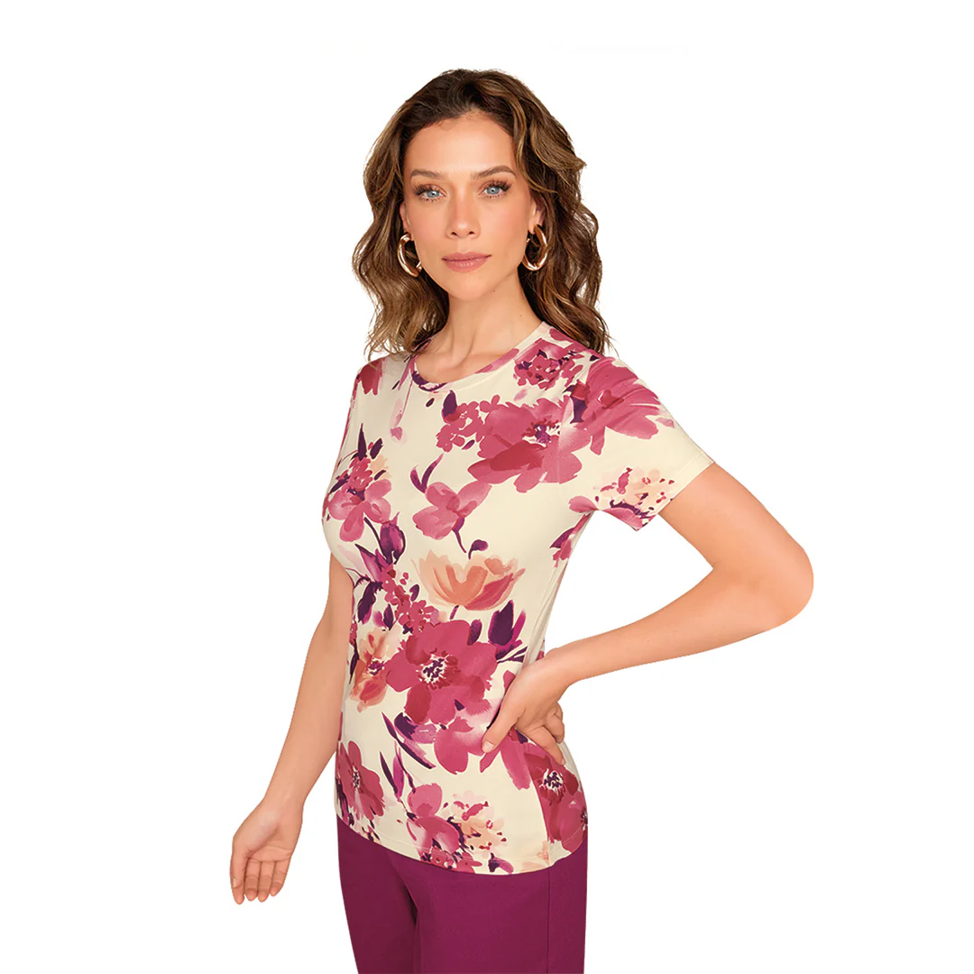 PLAYERA MULTICOLOR ROSA 93041
