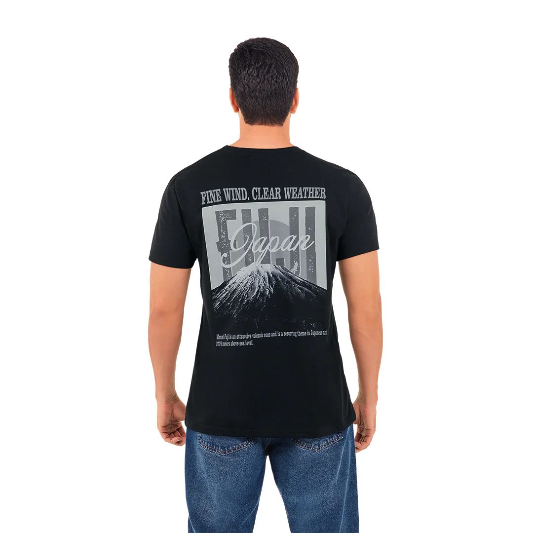 PLAYERA NEGRA ESTAMPADA CABALLERO 54631 - Image 2