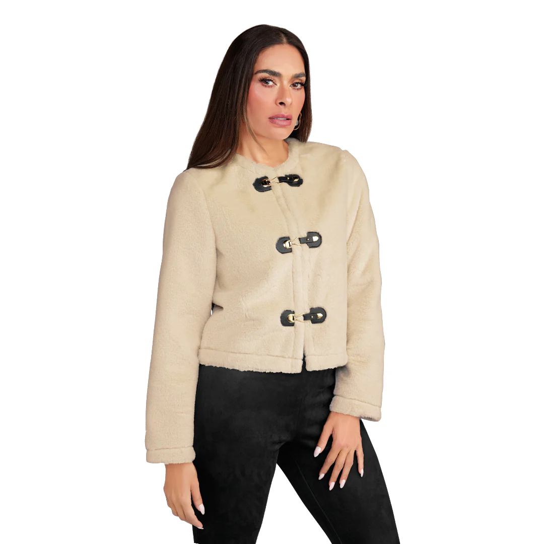 SACO BEIGE EFECTO PELO 95713