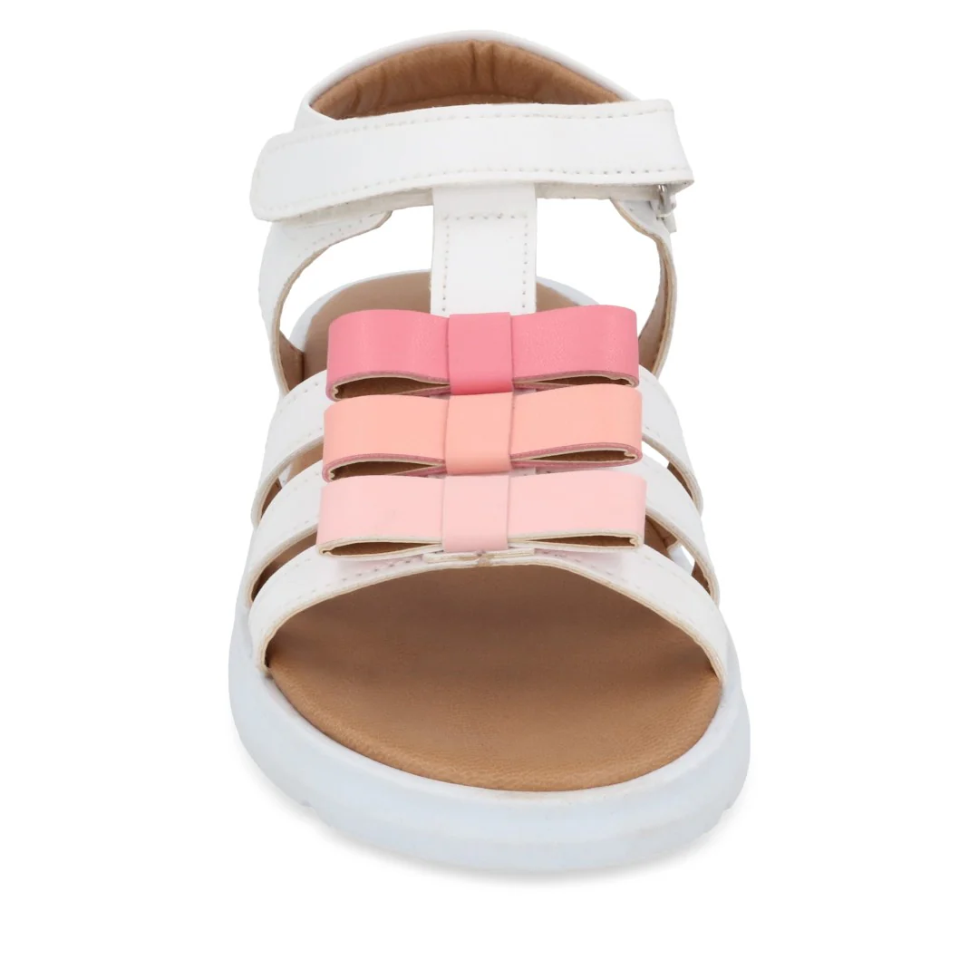 SANDALIA CASUAL BLANCO Y ROSA CON ADORNO DUO 696 - Image 5