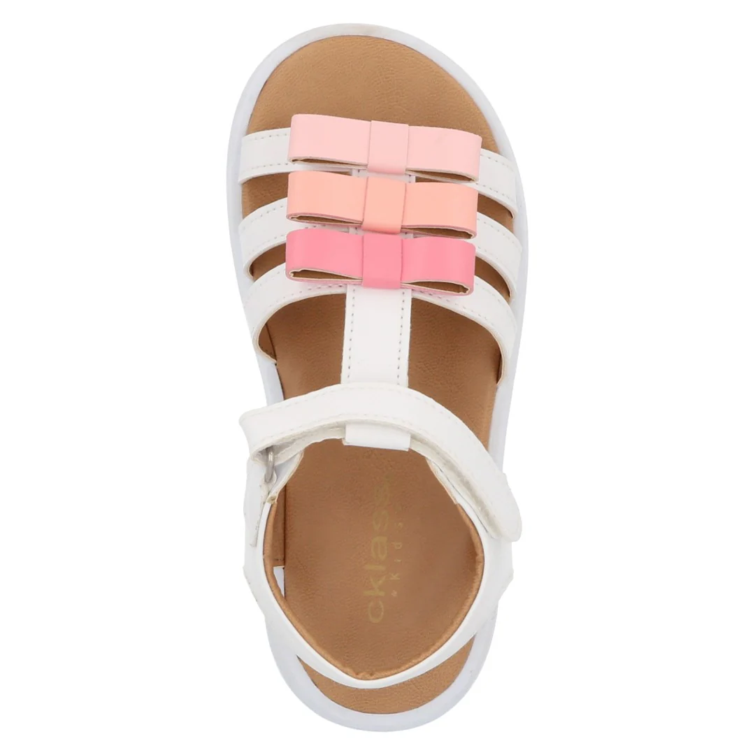 SANDALIA CASUAL BLANCO Y ROSA CON ADORNO DUO 696 - Image 6