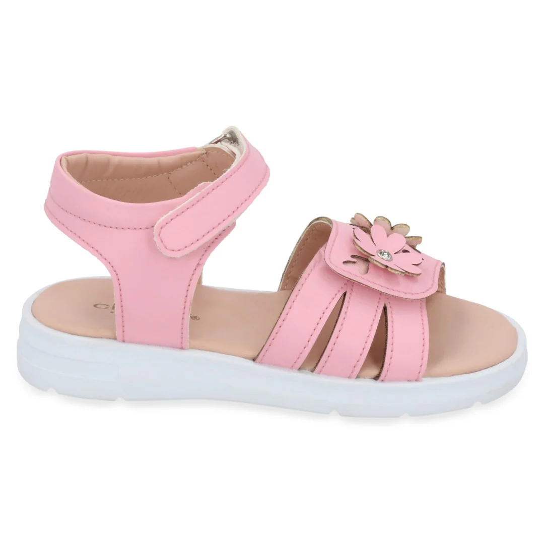 SANDALIA CASUAL BLANCO Y ROSA CON ADORNO DUO 696 - Image 9
