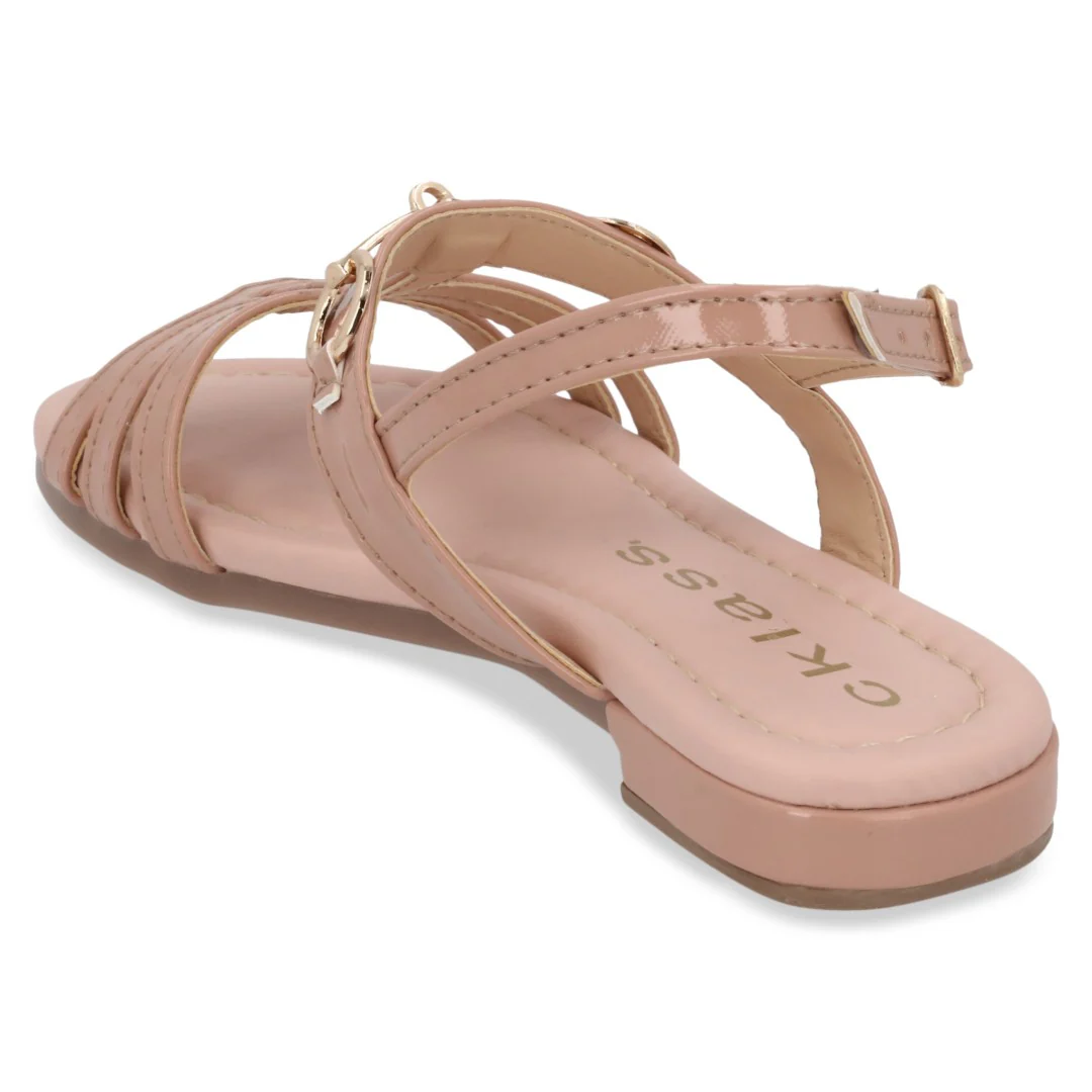 SANDALIA CASUAL BLANCO Y ROSA CON ADORNO DUO 725 - Image 10