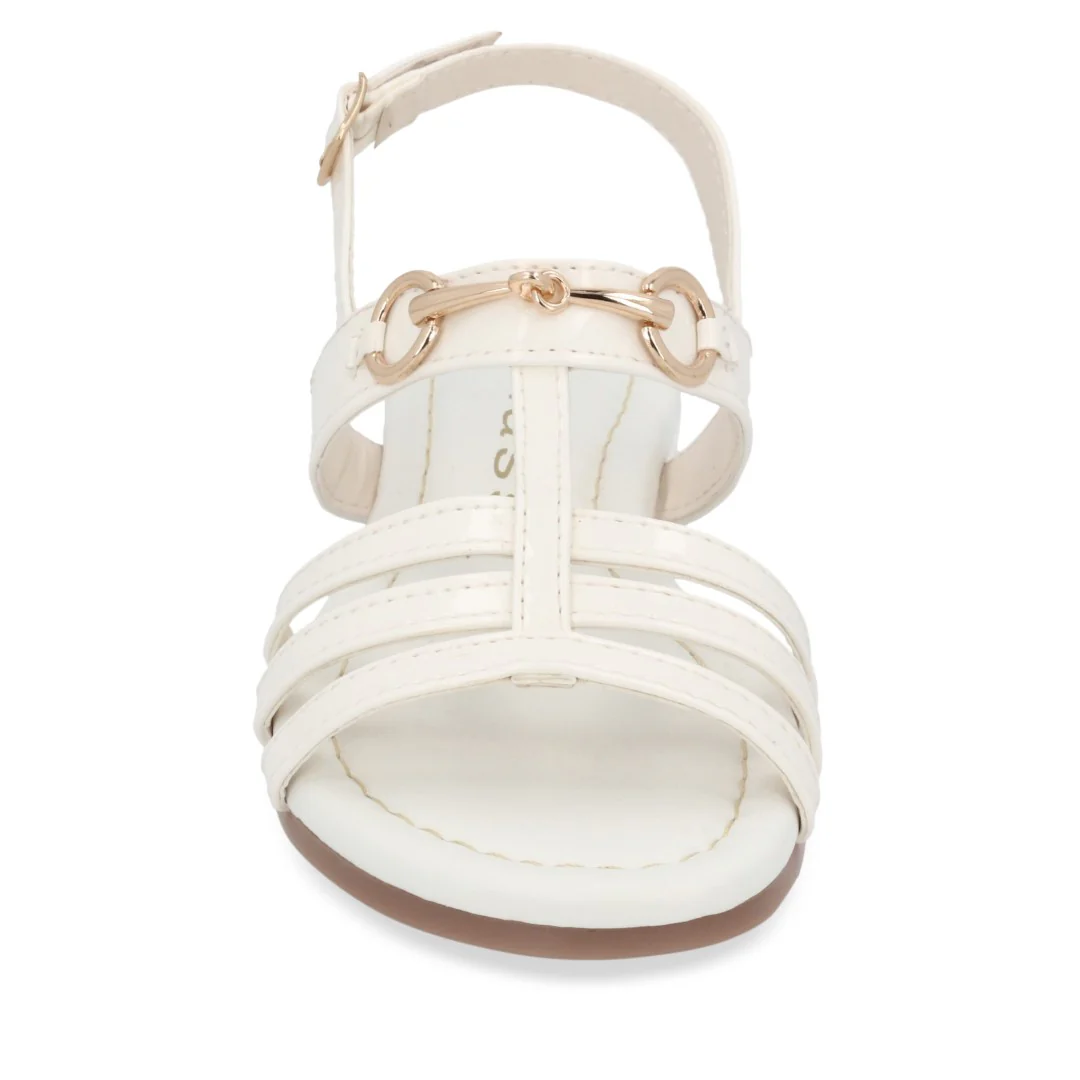 SANDALIA CASUAL BLANCO Y ROSA CON ADORNO DUO 725 - Image 5