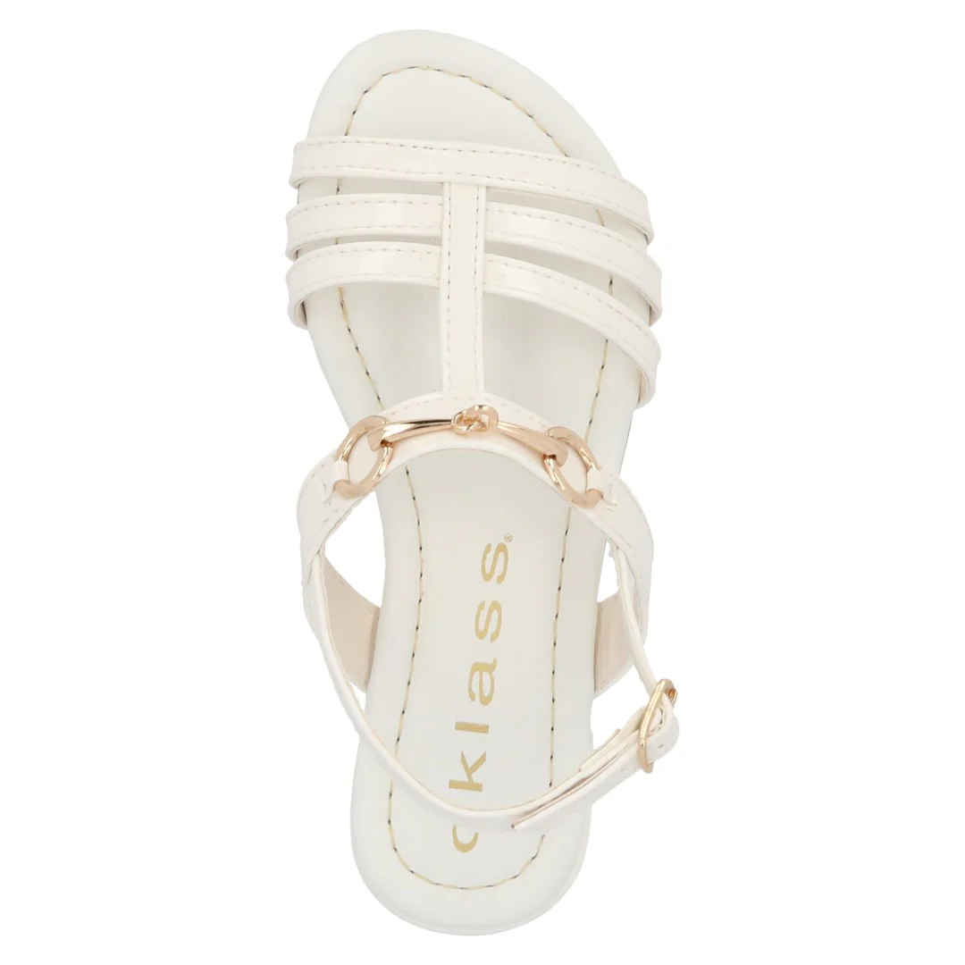 SANDALIA CASUAL BLANCO Y ROSA CON ADORNO DUO 725 - Image 6