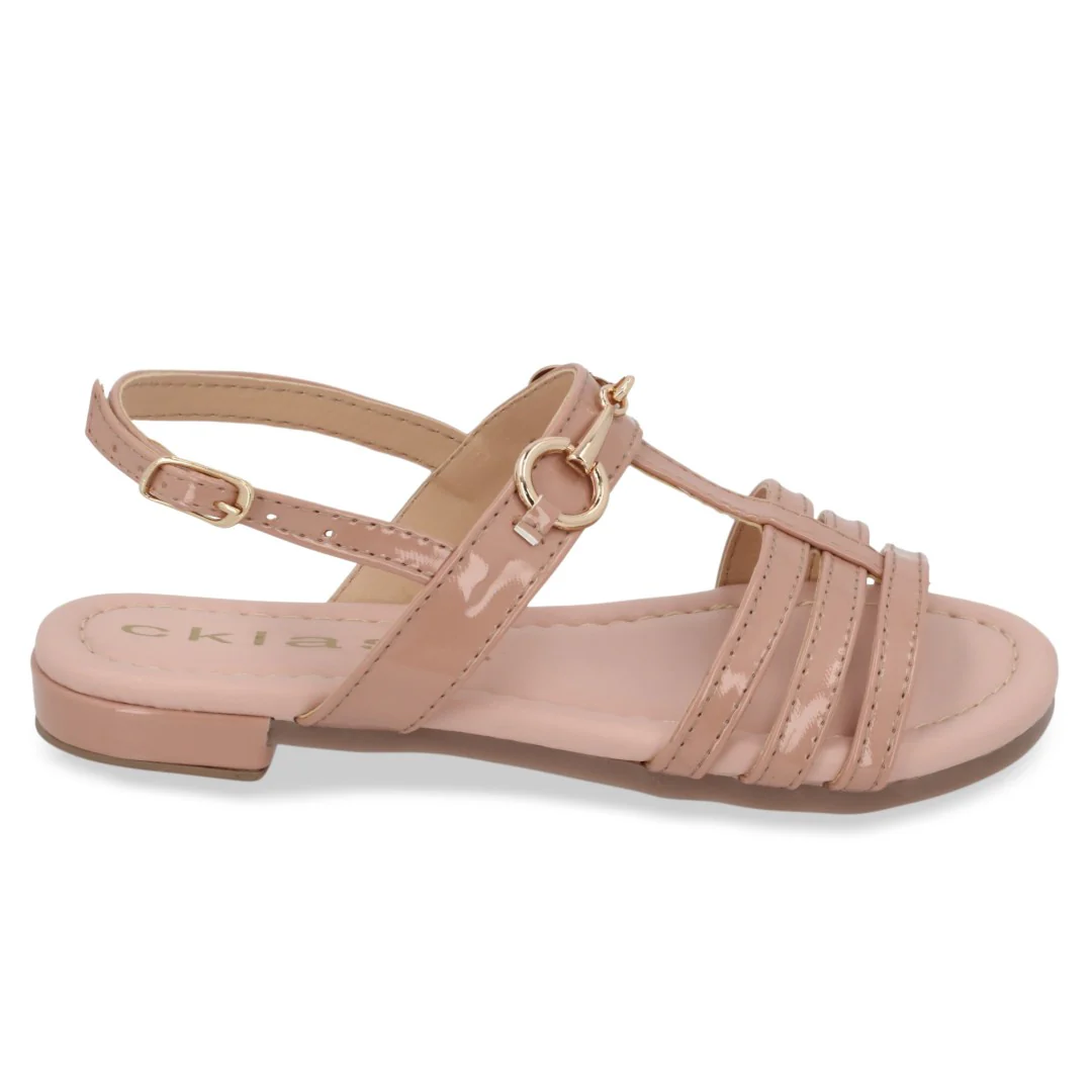SANDALIA CASUAL BLANCO Y ROSA CON ADORNO DUO 725 - Image 9