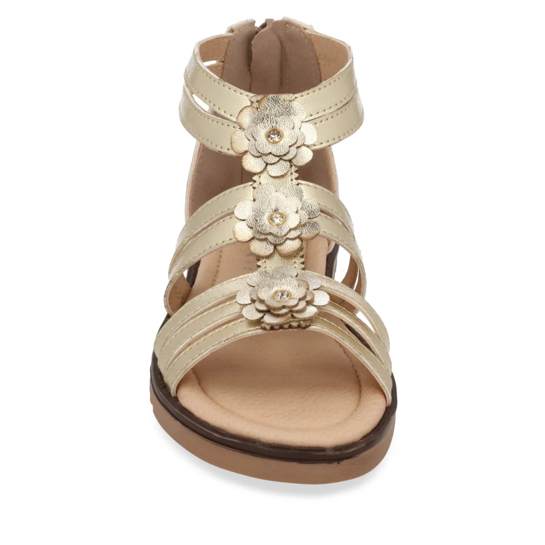 SANDALIA CASUAL ORO Y ROSA CON ADORNO DUO 726 - Image 5