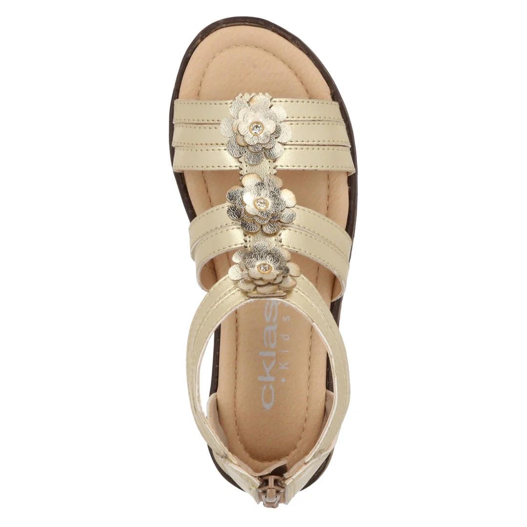SANDALIA CASUAL ORO Y ROSA CON ADORNO DUO 726 - Image 6