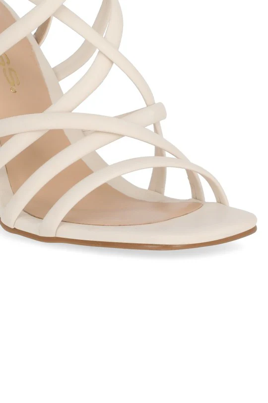 SANDALIA DE CUÑA BLANCO DE TIRAS 03681 - Image 6