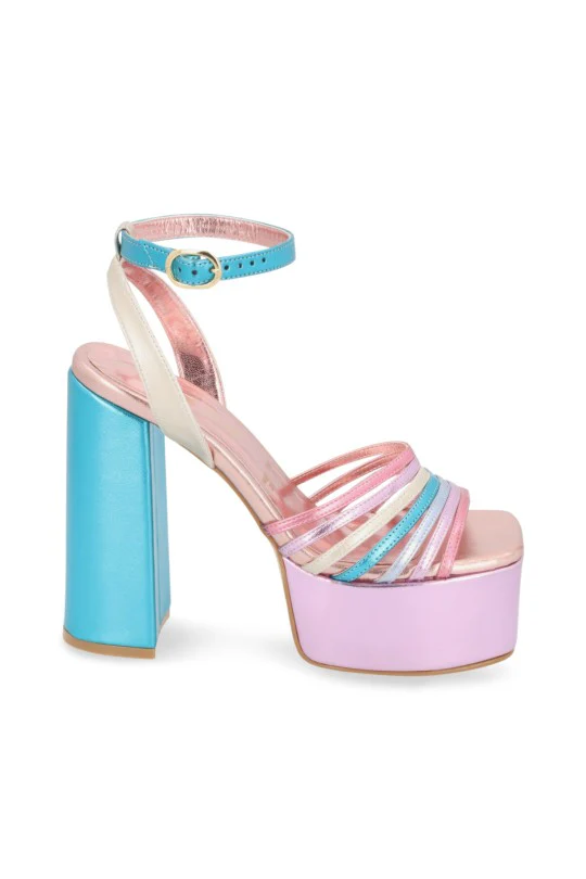 SANDALIA DE MEDIA PLATAFORMA MULTICOLOR 23929 - Image 2
