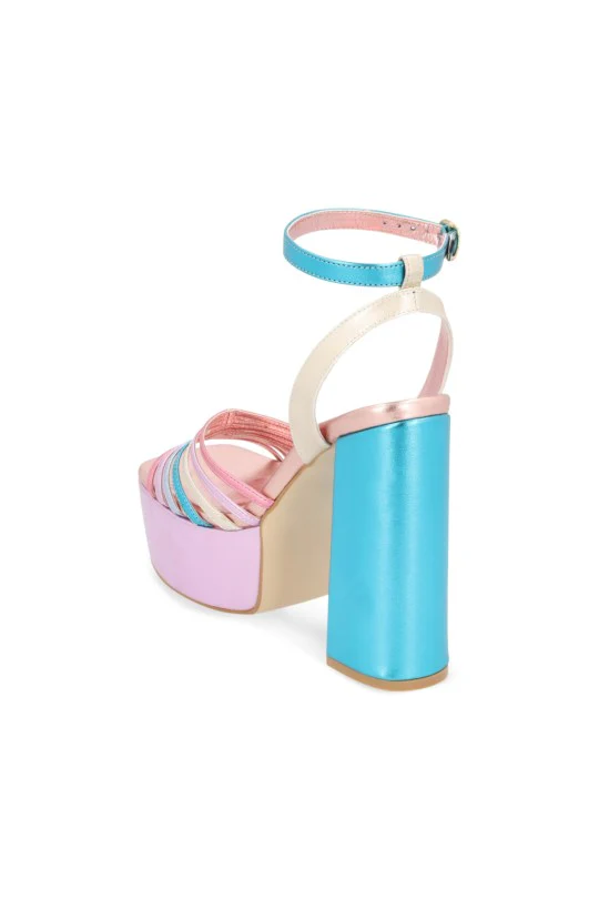 SANDALIA DE MEDIA PLATAFORMA MULTICOLOR 23929 - Image 3