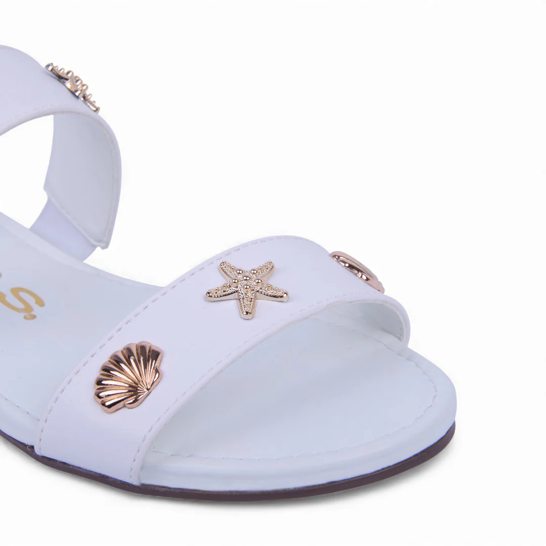 SANDALIA DE PISO BLANCO CON APLICACIÓN 03499 - Image 6