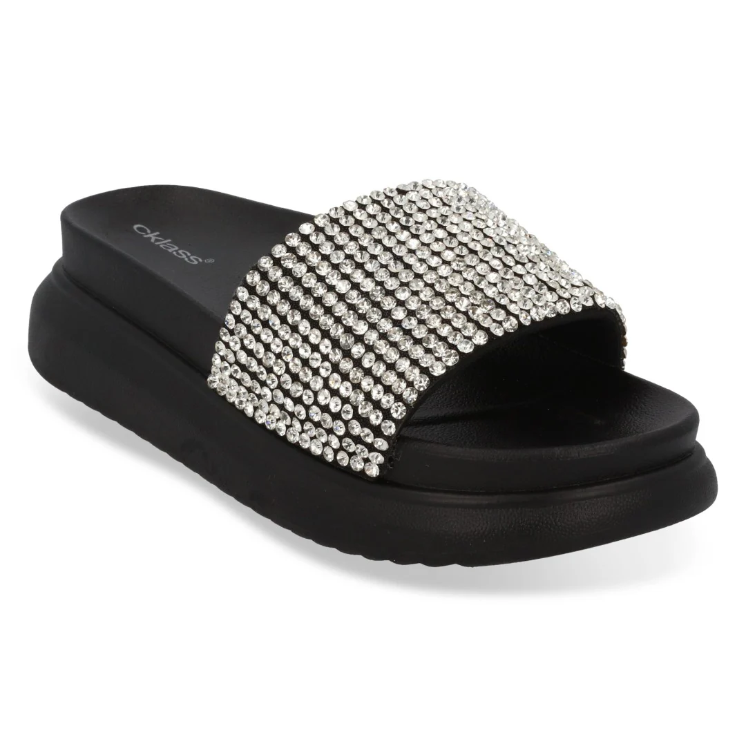 SANDALIA DE PISO CON BRILLOS 71047