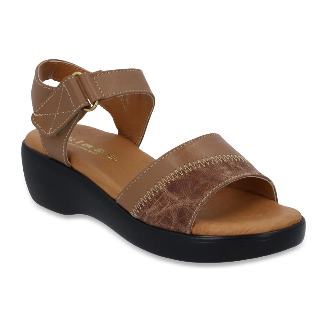 SANDALIA DE PISO MIEL DE PIEL 13997