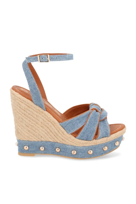 SANDALIA DE PLATAFORMA AZUL CON PULSERA 21529 - Image 2