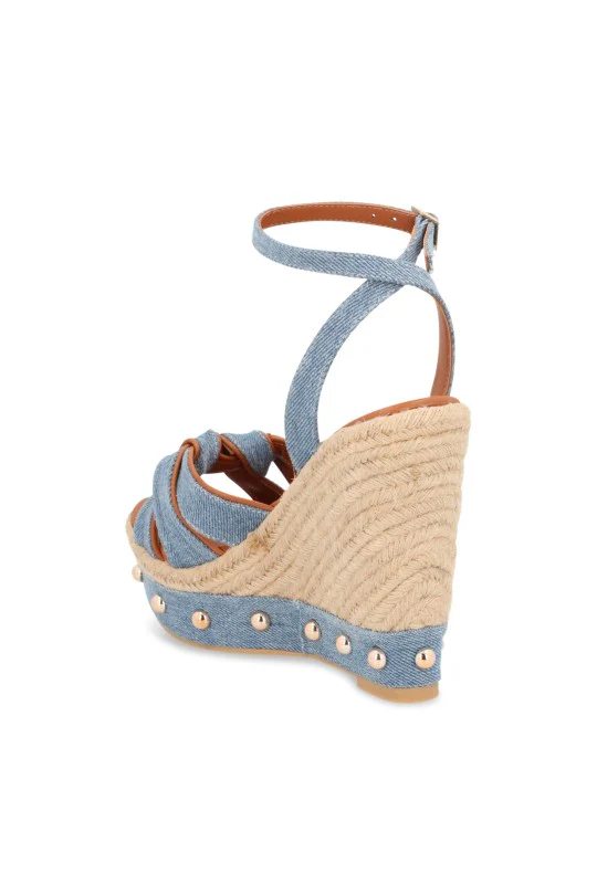 SANDALIA DE PLATAFORMA AZUL CON PULSERA 21529 - Image 3