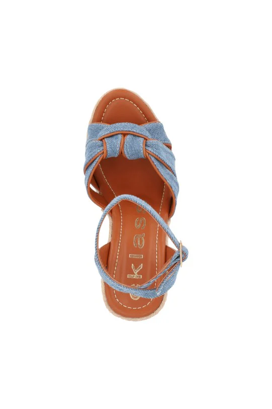 SANDALIA DE PLATAFORMA AZUL CON PULSERA 21529 - Image 4