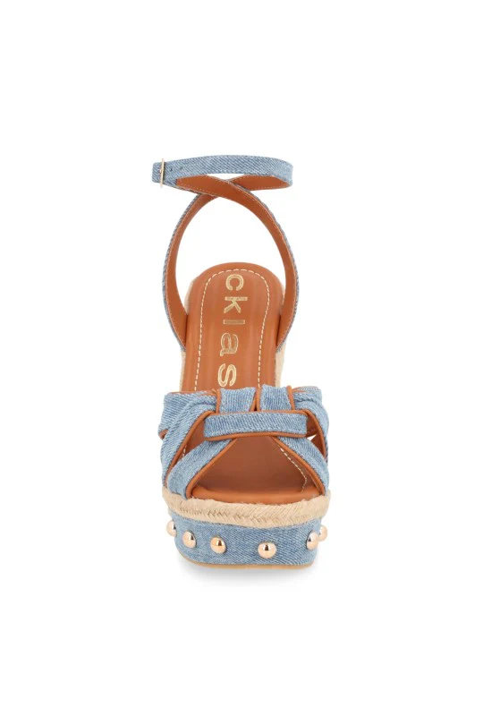 SANDALIA DE PLATAFORMA AZUL CON PULSERA 21529 - Image 5