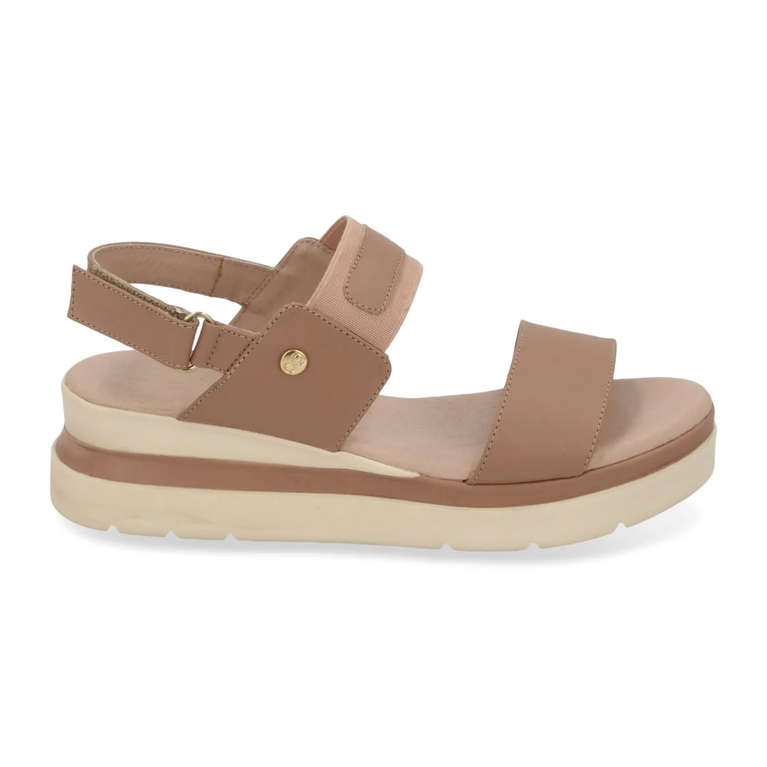 SANDALIA DE PLATAFORMA BEIGE CON ELÁSTICO 03079 - Image 2