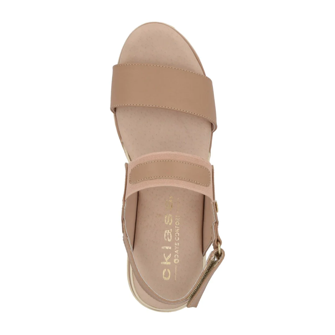 SANDALIA DE PLATAFORMA BEIGE CON ELÁSTICO 03079 - Image 4