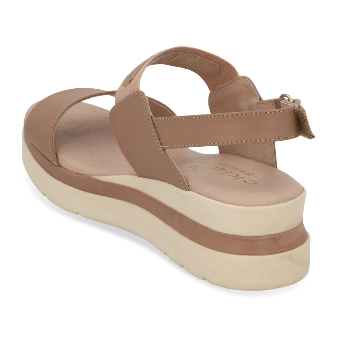 SANDALIA DE PLATAFORMA BEIGE CON ELÁSTICO 03079 - Image 6