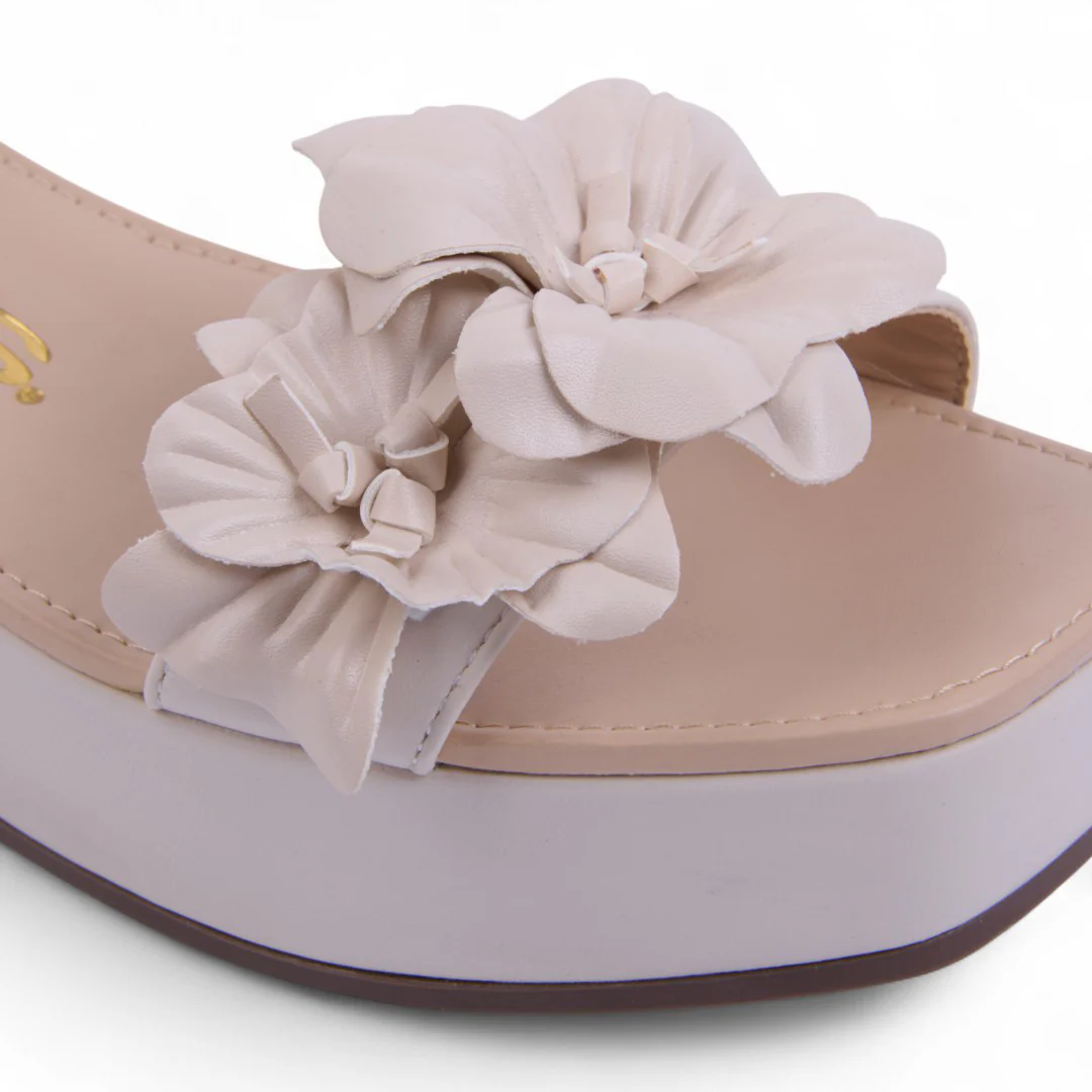SANDALIA DE PLATAFORMA IVORY FLORES 10630 - Image 6