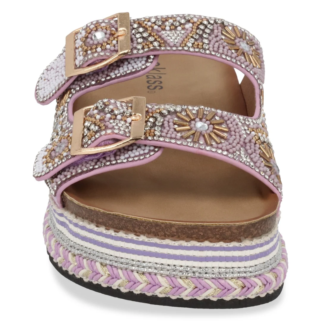 SANDALIA DE PLATAFORMA MULTICOLOR CON HEBILLAS 71744 - Image 5