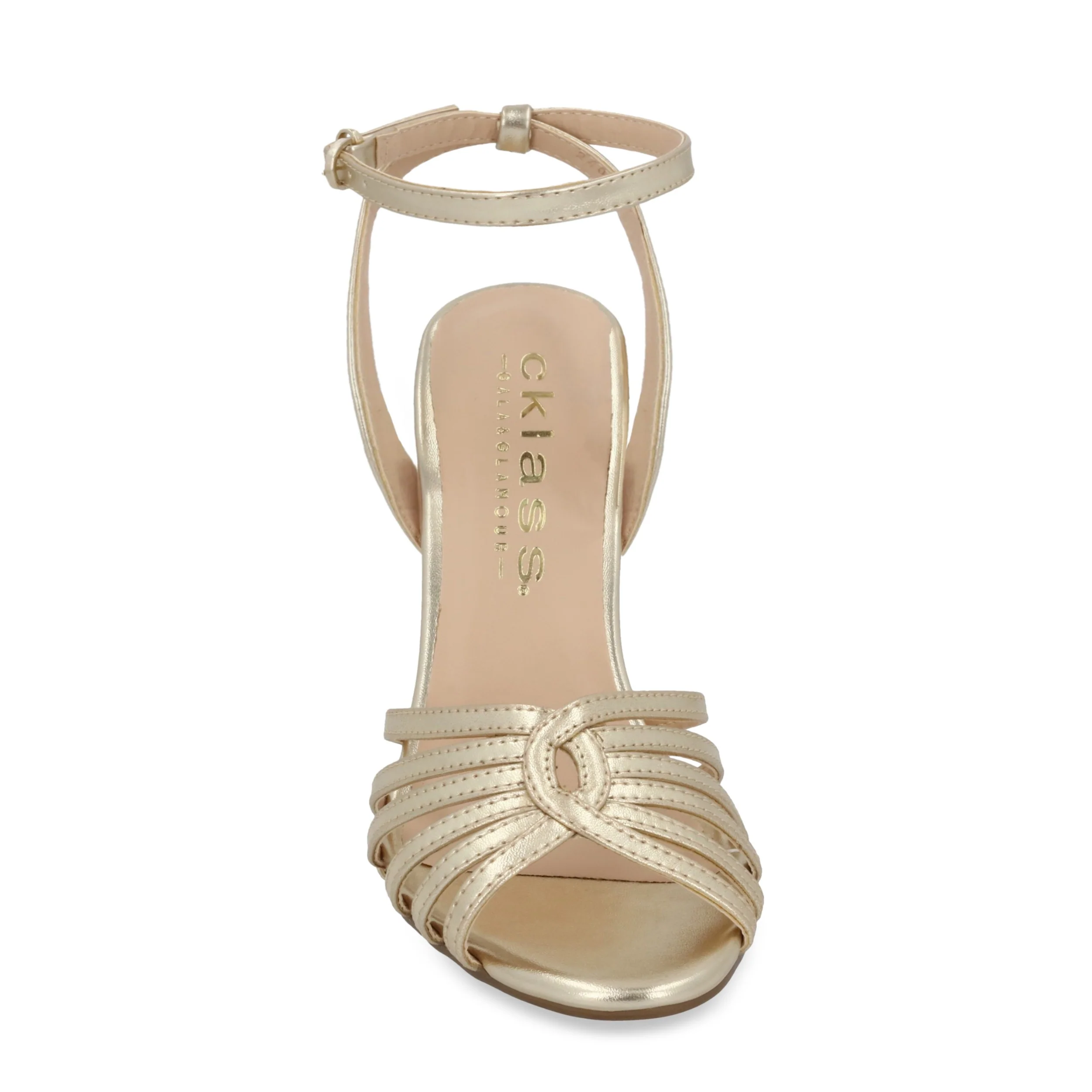 SANDALIA DE TACÓN 10CM MUJER ORO CON PULSERA 49751 - Image 3