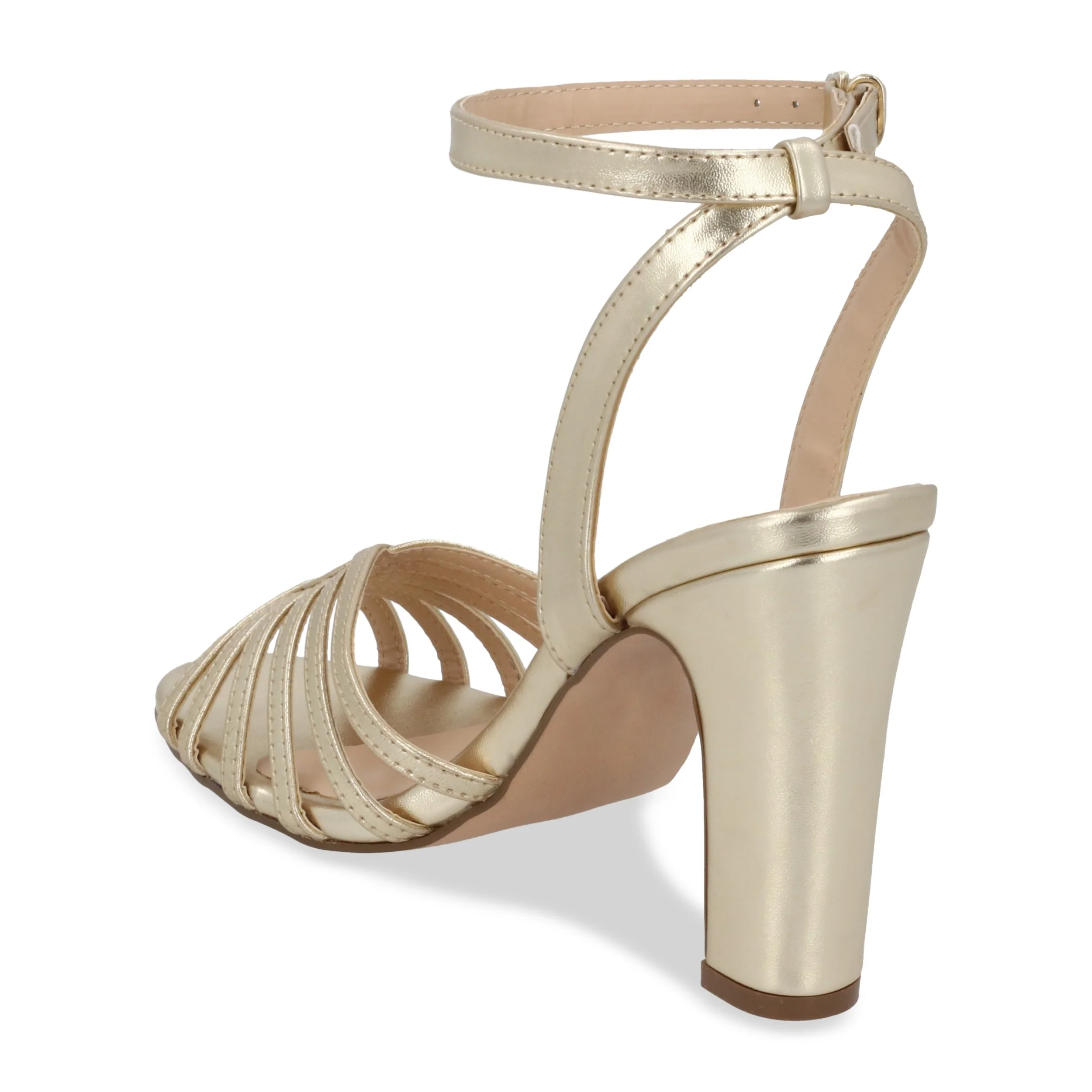 SANDALIA DE TACÓN 10CM MUJER ORO CON PULSERA 49751 - Image 4