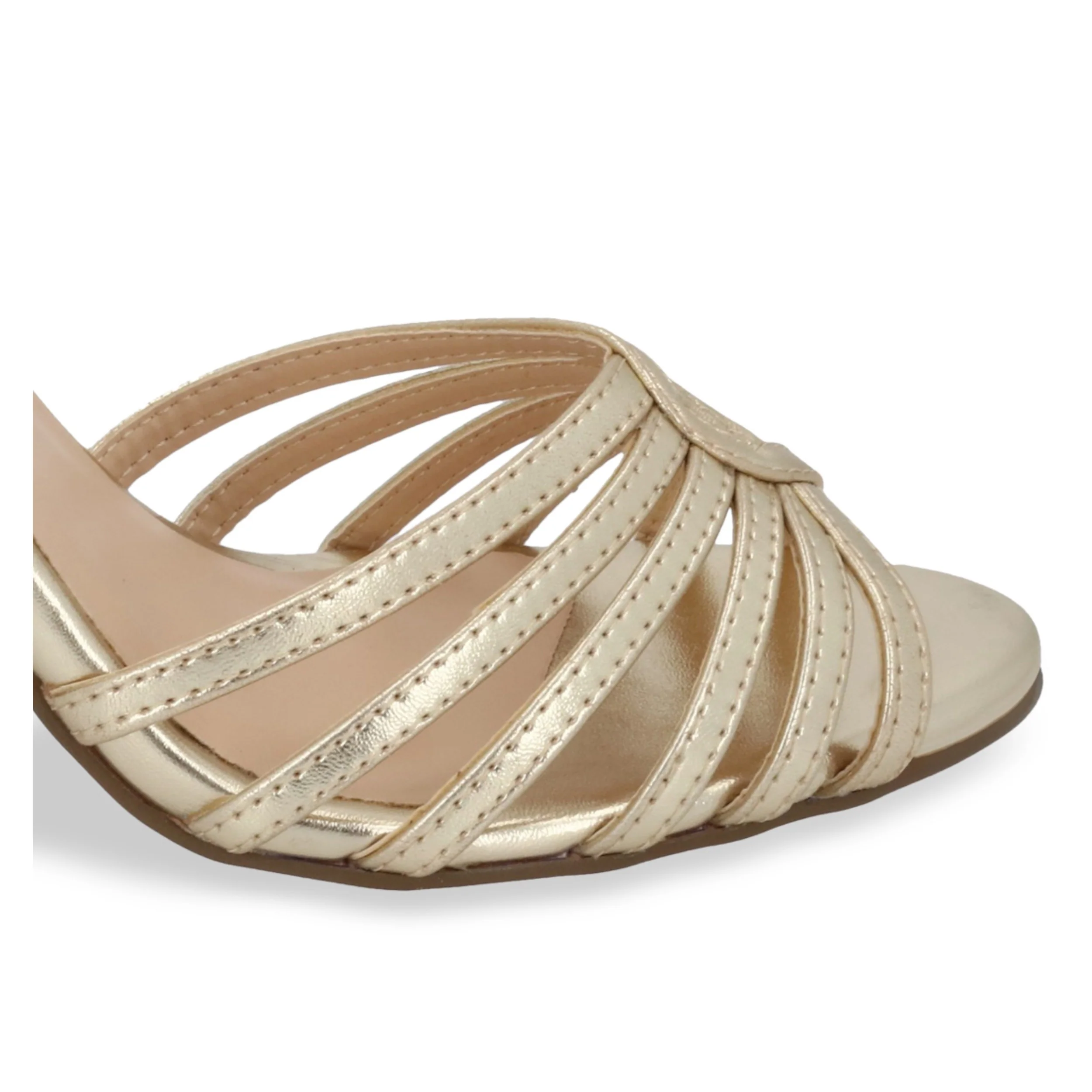 SANDALIA DE TACÓN 10CM MUJER ORO CON PULSERA 49751 - Image 6