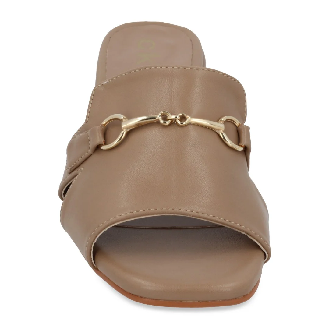 SANDALIA DE TACÓN BEIGE DESTALONADA 32230 - Image 3