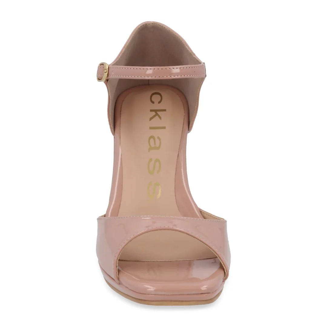 SANDALIA DE TACÓN BEIGE Y NEGRO CON HEBILLA 32231 - Image 10