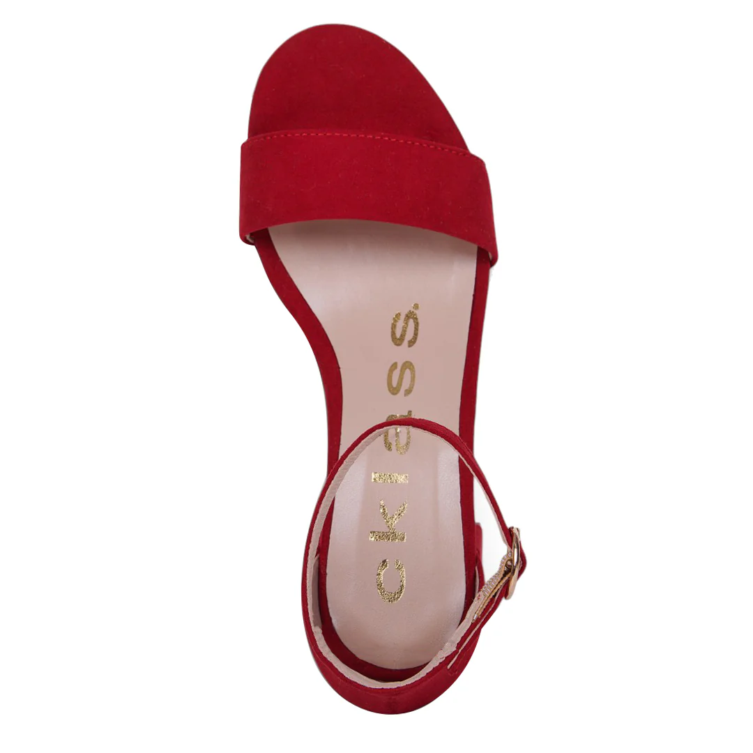 SANDALIA DE TACÓN CON PULSERA ROJO 05389 - Image 4
