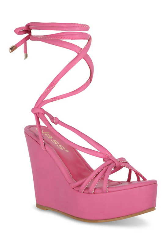 Sandalia de tacón fucsia 00230