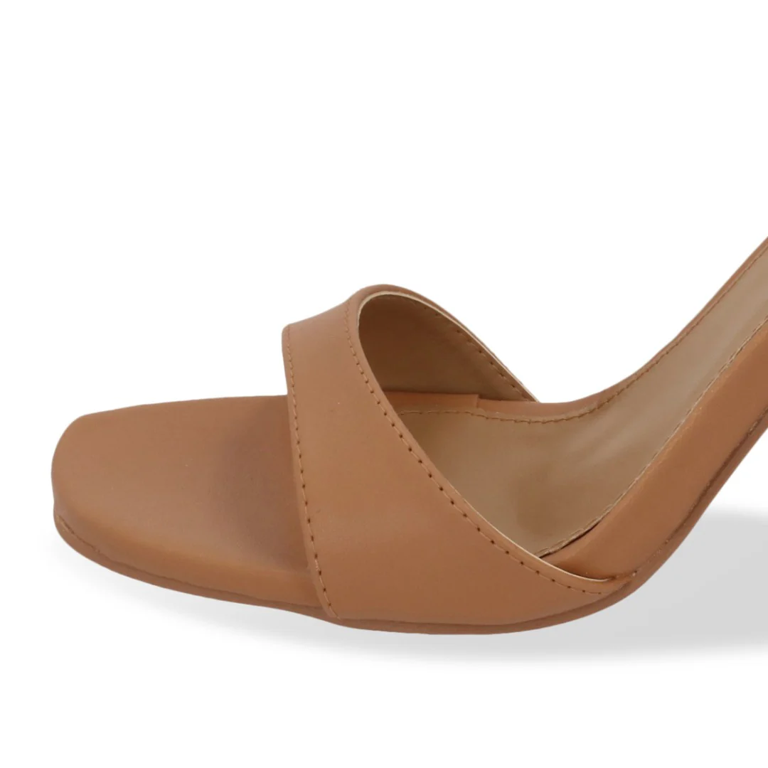 SANDALIA DE TACÓN MIEL OVALADO 32418 - Image 6