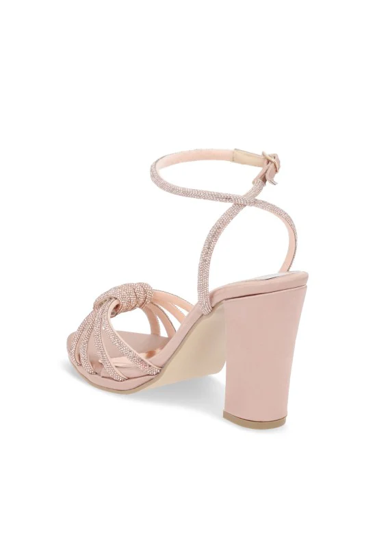 SANDALIA DE TACÓN ORO ROSADO CON PULSERA 03252 - Image 4