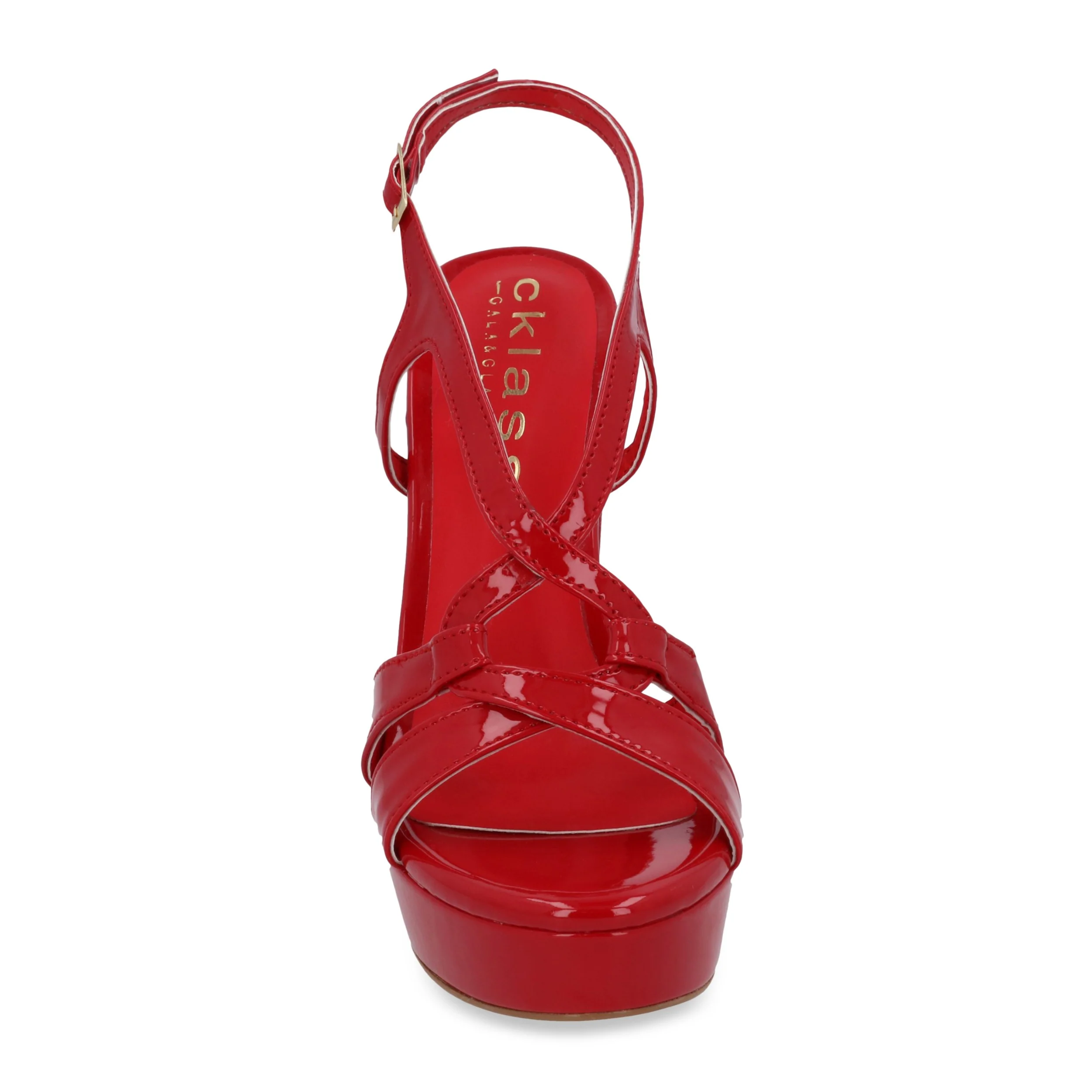 SANDALIA DE TACÓN ROJO 12CM MUJER CON HEBILLA 69923 - Image 4
